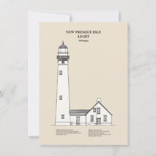 Carte De Correspondance Nouveau phare de Presque Isle - Michigan - SBD