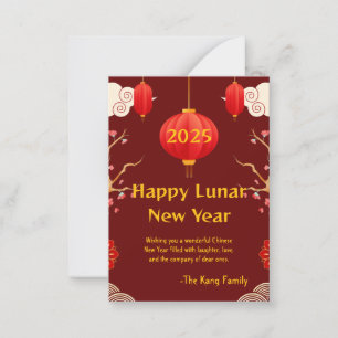 Carte De Correspondance Nouvel an chinois 2025