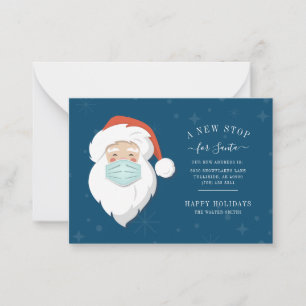 Carte De Correspondance Nouvel Arrêt pour le Père Noël Nous avons Déménagé