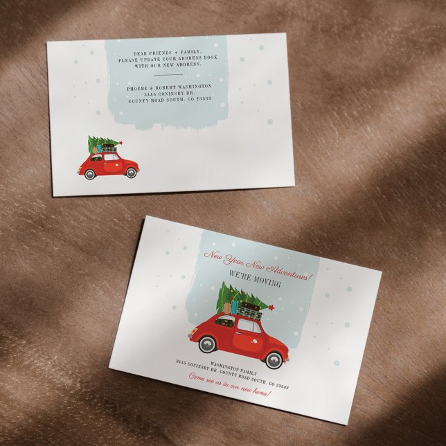 Carte De Correspondance Nouvelles aventures d'année Changement d'adresse D (Créateur téléchargé)