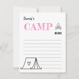 Carte De Correspondance Nouvelles de colonie de vacances pour enfants amus
