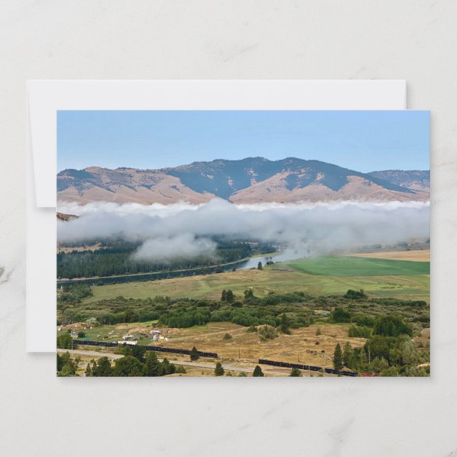 Carte De Correspondance Nuages au-dessus de la rivière Flathead (Devant)
