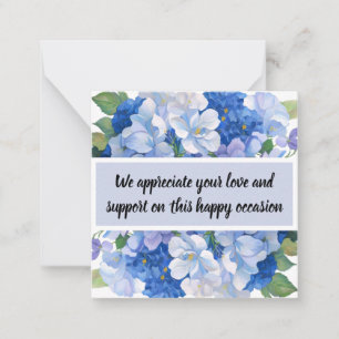Carte De Correspondance Nuances de fleurs bleues