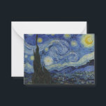 Carte De Correspondance "Nuit étoilée" par Van Gogh<br><div class="desc">Ce design présente une reproduction en très haute résolution non altérée et non modifiée du célèbre tableau "Starry Night" de Van Gogh.</div>