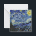Carte De Correspondance "Nuit étoilée" par Van Gogh<br><div class="desc">Ce design présente une reproduction en très haute résolution non altérée et non modifiée du célèbre tableau "Starry Night" de Van Gogh.</div>
