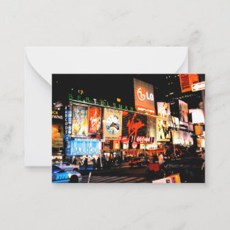 Carte De Correspondance NYC Times Square Broadway New York Flat Note Card