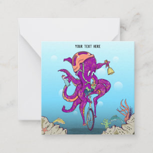 Carte De Correspondance Octopus Monter un monocycle