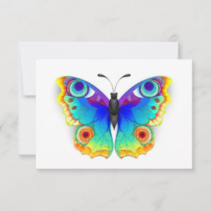 Carte De Correspondance Oeil de paon arc-en-ciel