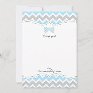 Carte De Correspondance OH BOY Bow Cravate Baby shower garçon merci notes