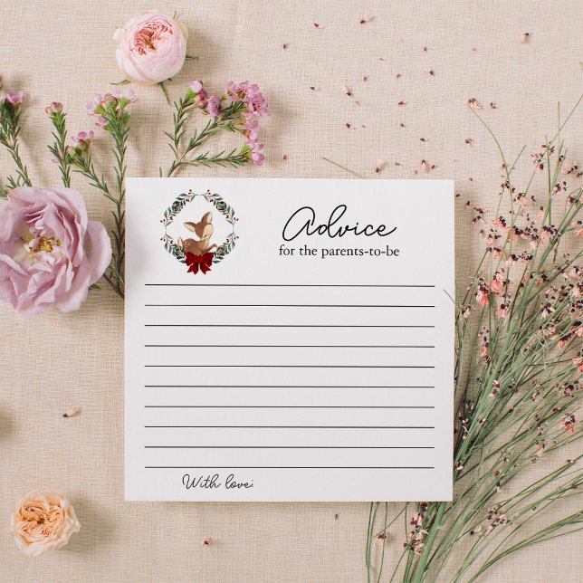 Carte De Correspondance Oh Deer Végétation D'Hiver Conseils Pour Les Paren (Créateur téléchargé)