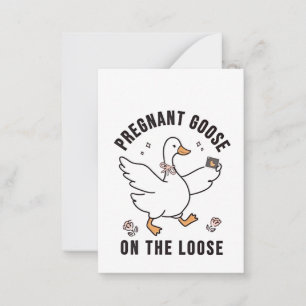 Carte De Correspondance Oie enceinte sur l'oiseau de Grossesse Perdue Oie
