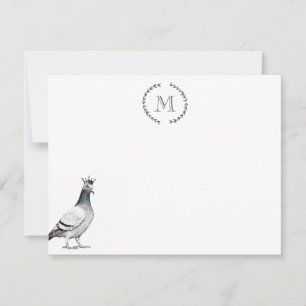 Carte De Correspondance Oiseau Lover Pigeon Personnalisé Royal