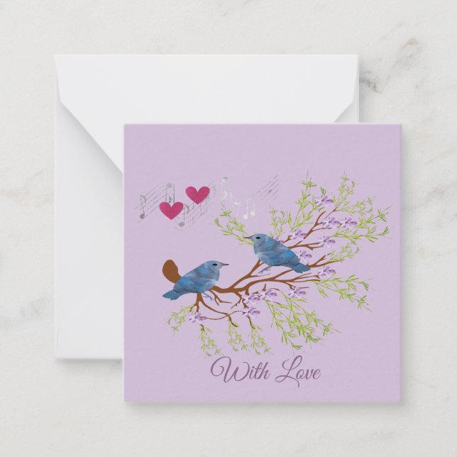 Carte De Correspondance Oiseaux de l'amour  (Devant)