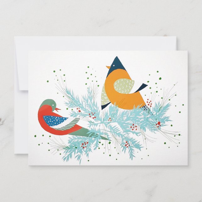 Carte De Correspondance Oiseaux fantaisistes de vacances (Devant)