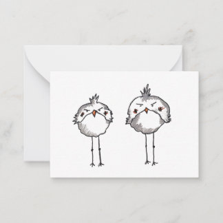 Carte De Correspondance Oiseaux grincheux