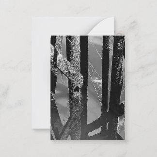 Carte De Correspondance Old Wharf Pier Barnacle Beams Pilings Note Card