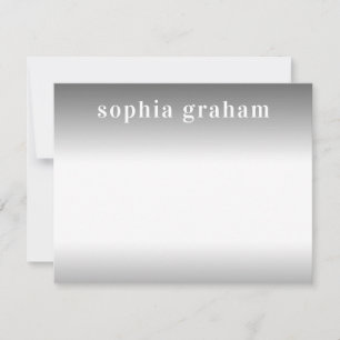 Carte De Correspondance Ombre gris et blanc