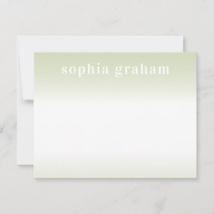 Carte De Correspondance Ombre verte et blanche