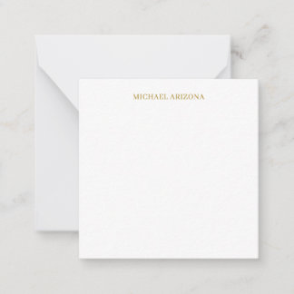 Carte De Correspondance Or & Blanc Minimaliste Simple Moderne