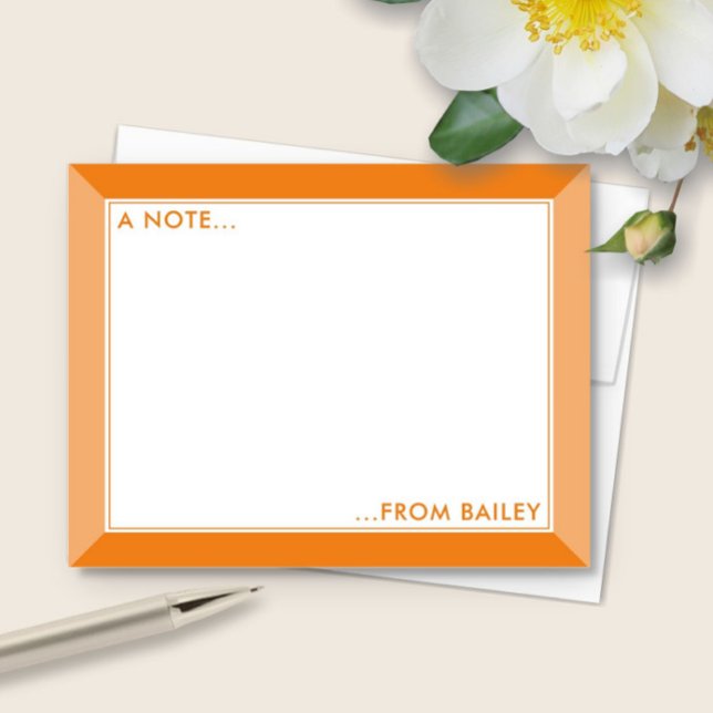 Carte De Correspondance Orange 2-Ton Mignonne Féminine (Créateur téléchargé)