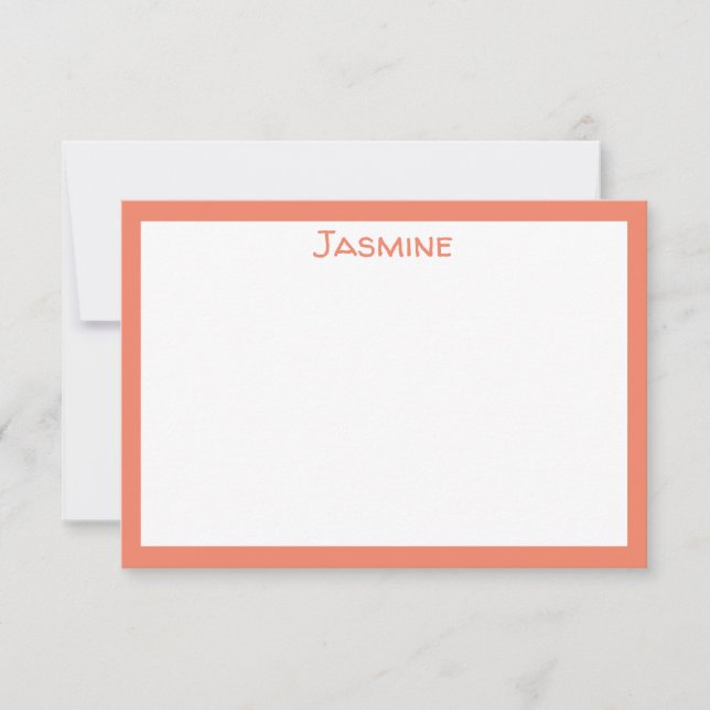 Carte De Correspondance Orange et Blanc (Devant)