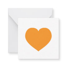 Orange Heart Modern Love Note été automne