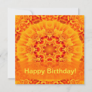 Carte De Correspondance Orange Marigold Mandala