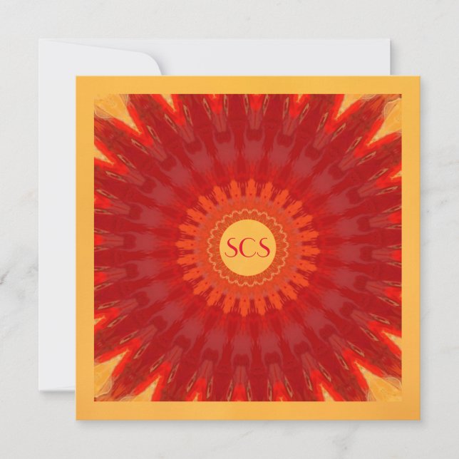 Carte De Correspondance Orange Starburst (Devant)