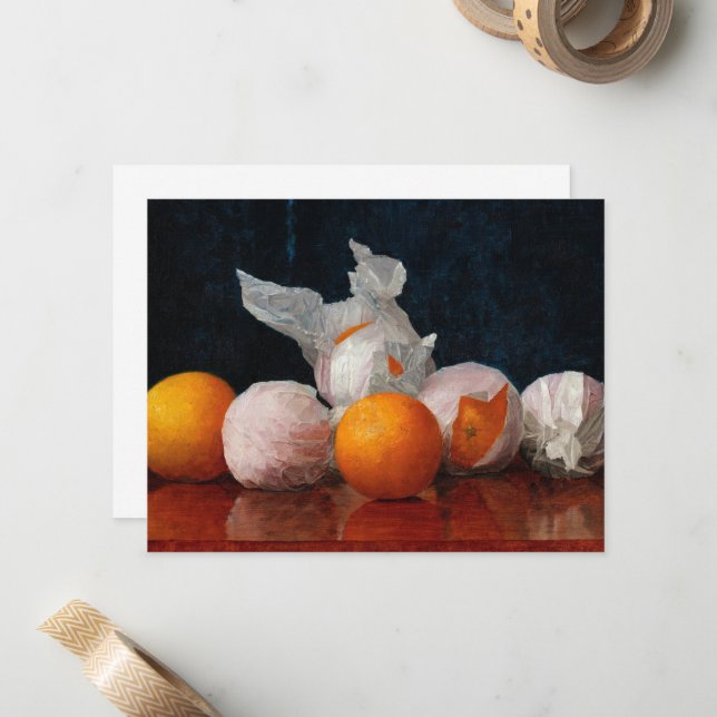 Carte De Correspondance Oranges enveloppées par William Joseph Mccloskey (Devant/Arrière en situation)