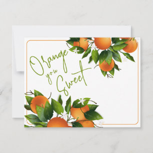 Carte De Correspondance Oranges Merci