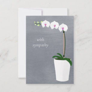 Carte De Correspondance Orchidée Avec compassion