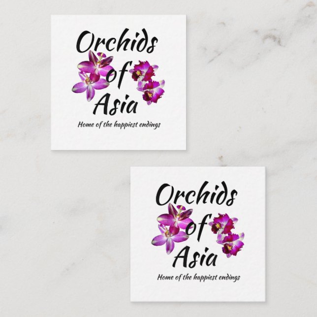 Carte De Correspondance Orchidées d'Asie (Devant / Derrière)