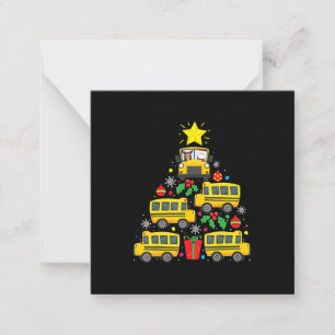 Carte De Correspondance ornement de sapin de Noël conducteur d'autobus sco