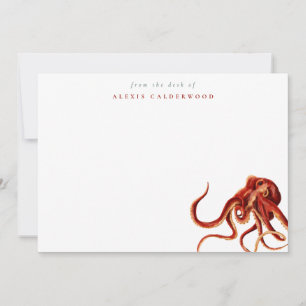 Carte De Correspondance Otopus aquarelle moderne Personnalisé