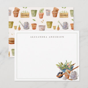 Carte De Correspondance Outils de jardinage Papier à lettres personnel Car