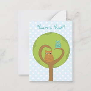 Carte De Correspondance Owl Valentines