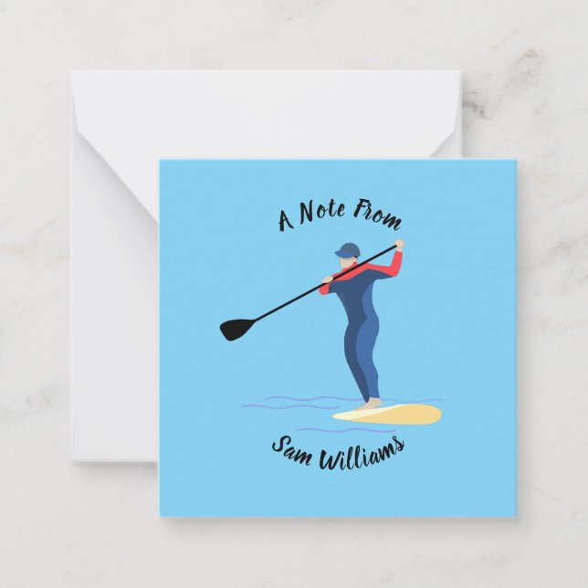 Carte De Correspondance Paddleboarding en stand-up (Devant)