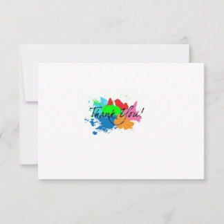 Carte De Correspondance Paint splatter Notes de remerciements