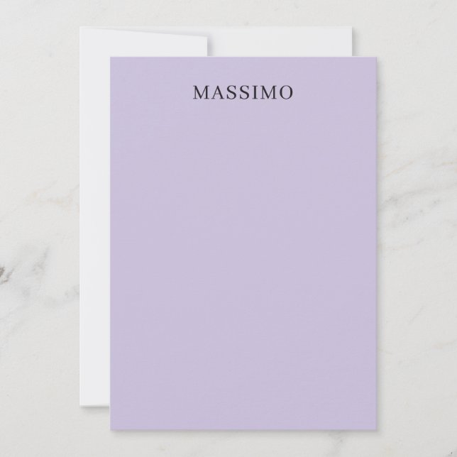 Carte De Correspondance Pale Purple Professional Unique Classical Own Name (Devant)