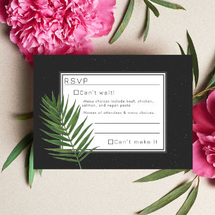 Carte De Correspondance Palm Night Ciel moderne minimaliste RSVP