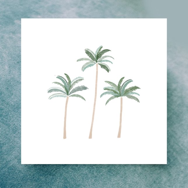 Carte De Correspondance Palmiers de plage (Créateur téléchargé)