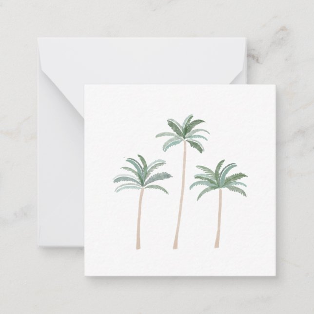 Carte De Correspondance Palmiers de plage (Devant)