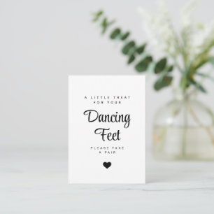 Carte De Correspondance Pancartes de pieds dansants pour mariage Tongs à b