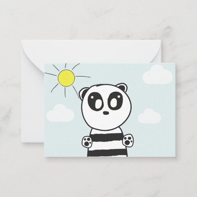 Carte De Correspondance Panda Kids    (Devant)