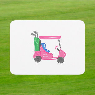 Carte De Correspondance Panier de golf Preppy Pink personnalisé