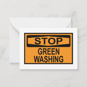 Carte De Correspondance Panneau Stop au Greenwashing