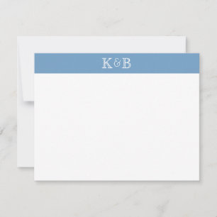 Carte De Correspondance Papeterie à anneaux avec initiales personnalisées