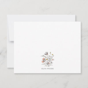 Carte De Correspondance Papeterie à nom botanique de fleurs sauvages minim