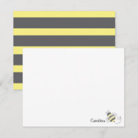 Papeterie Abeille Bourdon Rayures Noires Jaunes