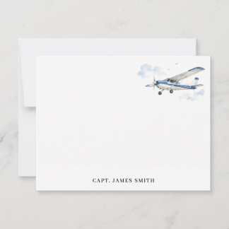 Carte De Correspondance Papeterie d'aviation pilote personnalisée